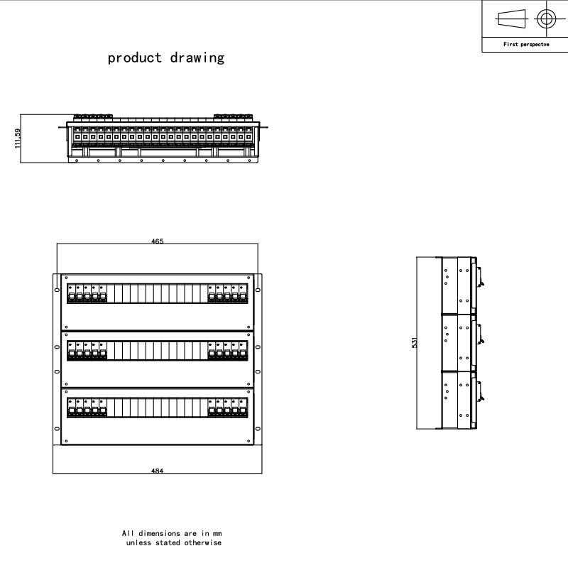 9U Breaker Horizontal Rack Pdu Grey